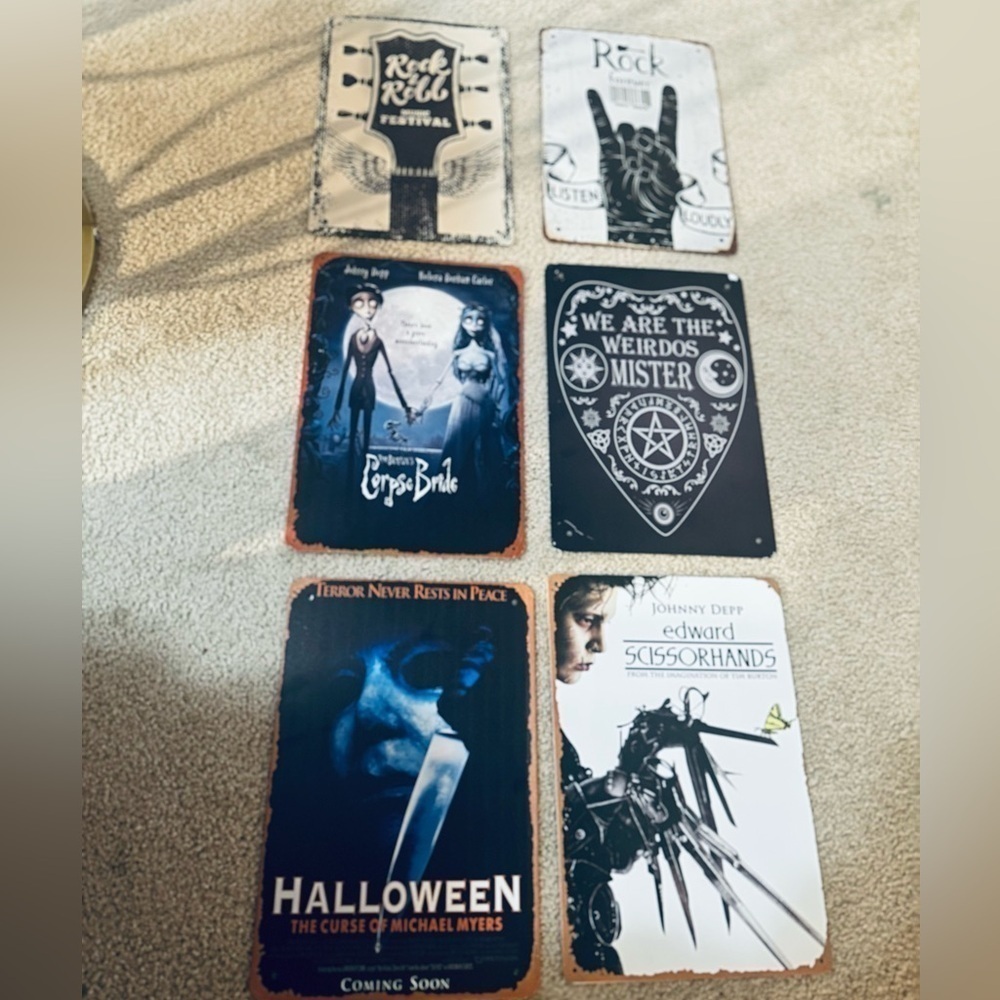 Movie Tin Art Collection - Set of 6